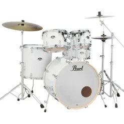 Pearl Export Standard 5-Piece Drum Set with Hardware Pure White
