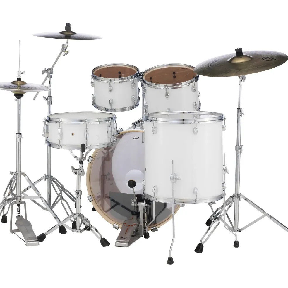 Pearl Export Standard 5-Piece Drum Set with Hardware Pure White