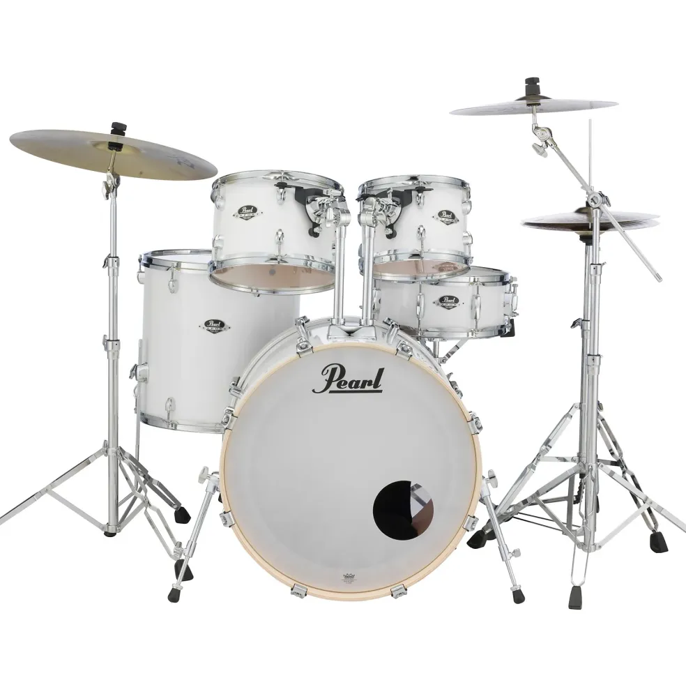 Pearl Export Standard 5-Piece Drum Set with Hardware Pure White