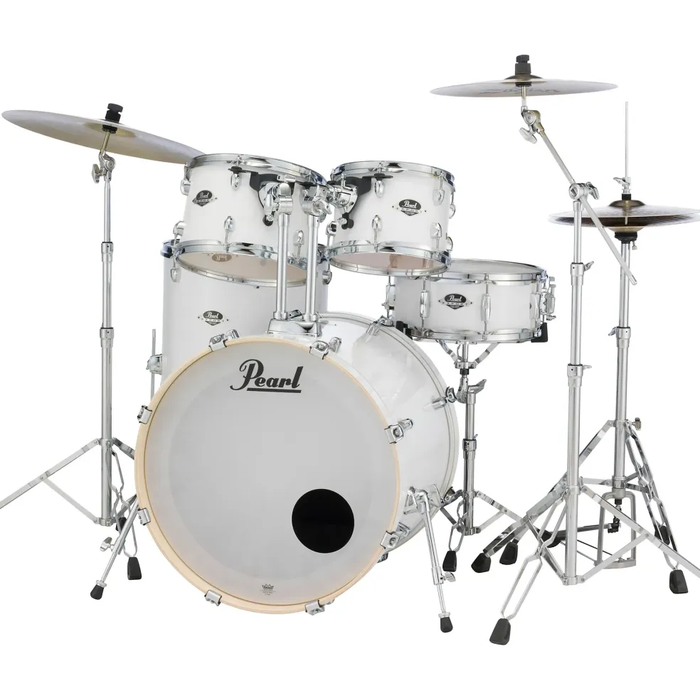 Pearl Export Standard 5-Piece Drum Set with Hardware Pure White