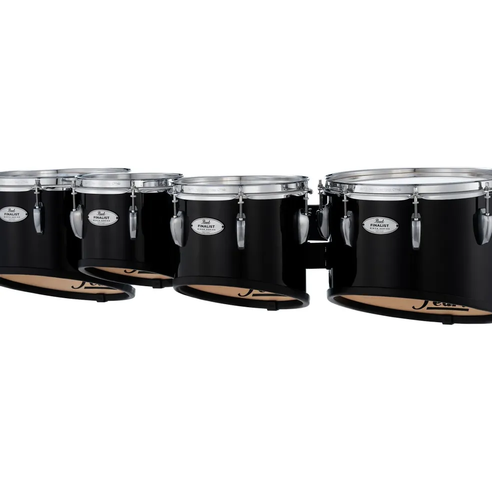 Pearl Finalist FMTB8023 Marching Tenor Set 8, 10, 12, 13 in. Midnight Black