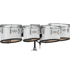 Pearl Finalist Marching Tenor Set 6, 10 ,12, 13, 14 in. Pure White