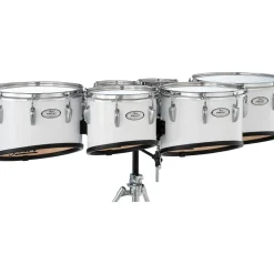 Pearl Finalist Marching Tenor Set 6, 6, 10, 12, 13, 14 in. Pure White