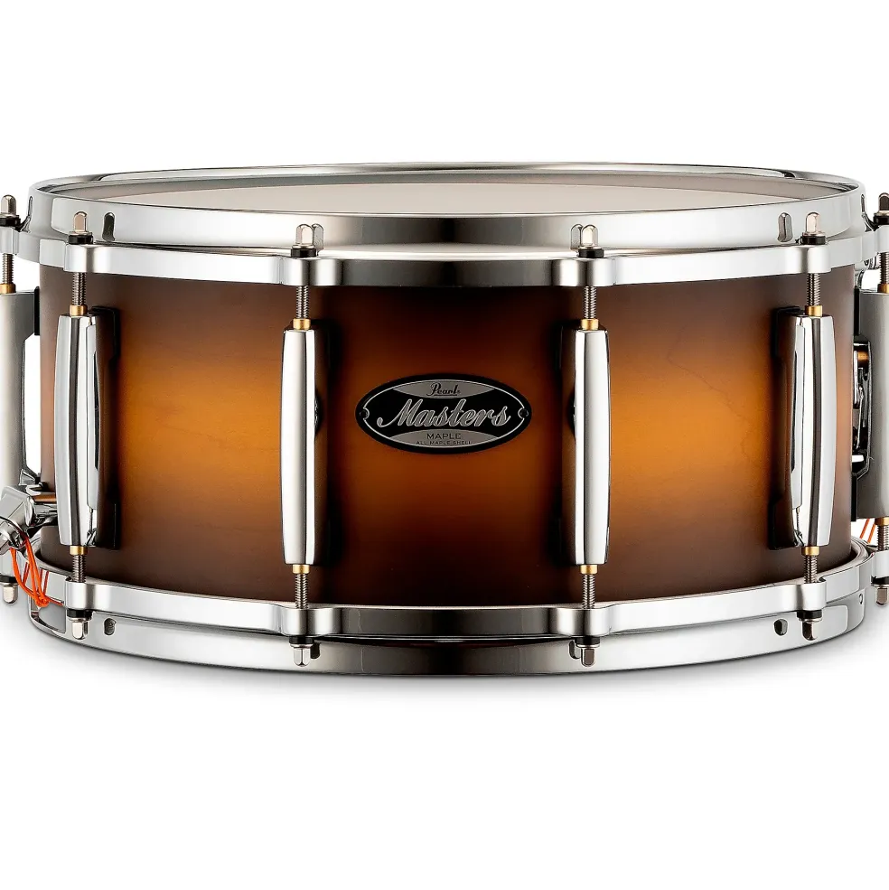Pearl Masters Maple Snare Drum 14 x 6.5 in. Matte Olive Burst