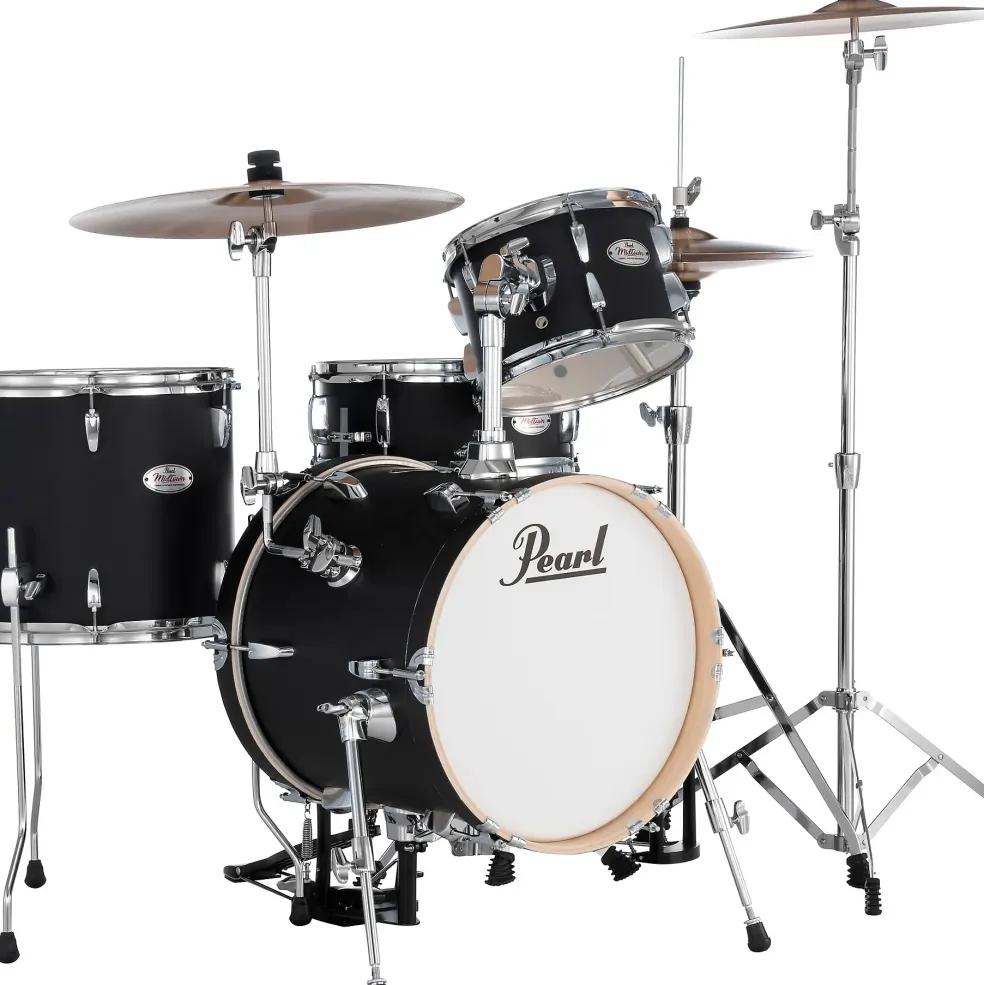 Pearl Midtown 4-Piece Complete Drum Set Matte Asphalt Black
