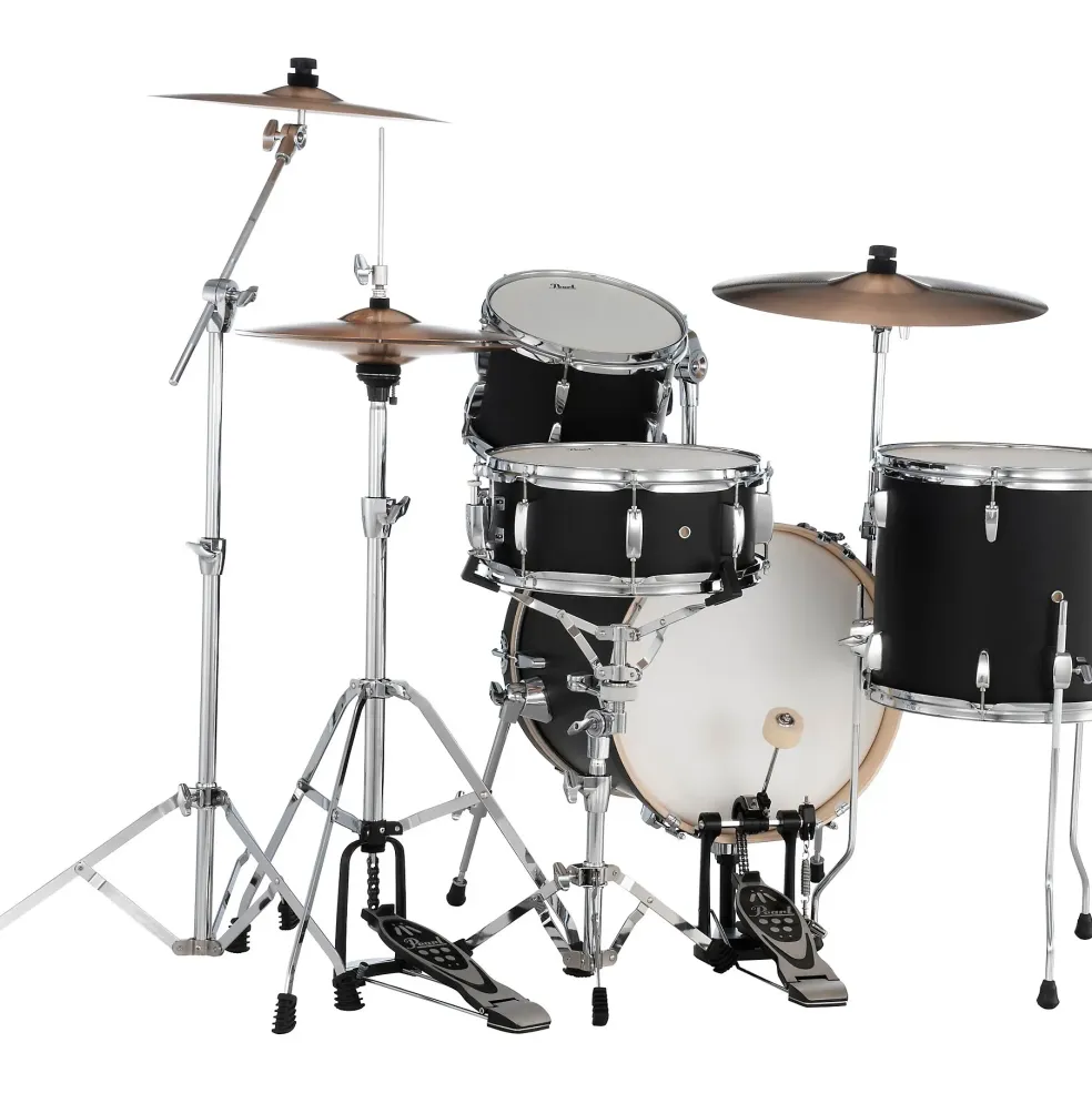 Pearl Midtown 4-Piece Complete Drum Set Matte Asphalt Black