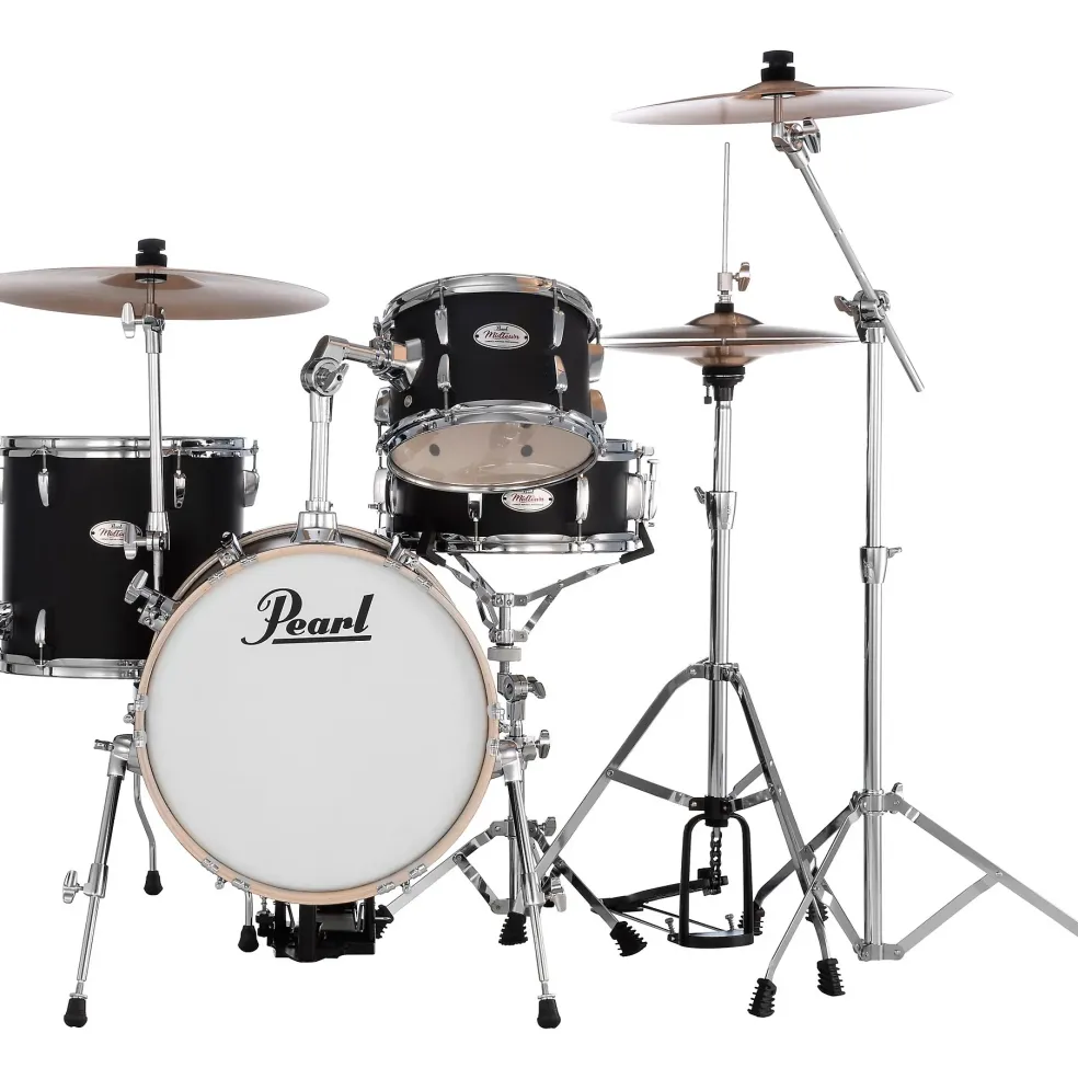 Pearl Midtown 4-Piece Complete Drum Set Matte Asphalt Black
