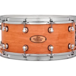 Pearl Music City Custom Solid Shell Snare Cherry in Hand-Rubbed Natural Finish 14 x 6.5 in.