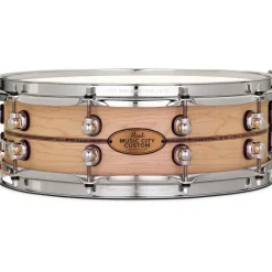 Pearl Music City Custom Solid Shell Snare Maple with Kingwood Center Inlay 14 x 5 in.