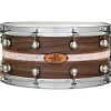 Pearl Music City Custom Solid Shell Snare Walnut with Kingwood Royal Inlay 14 x 6.5 in.