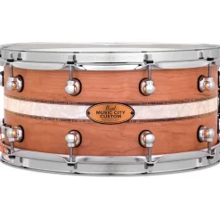Pearl Music City Custom Solid Shell Snare Cherry with Kingwood Royal Inlay 14 x 6.5 in.