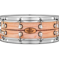 Pearl Music City Custom Solid Shell Snare Ash with Boxwood-Rose Inlay 14 x 5 in.