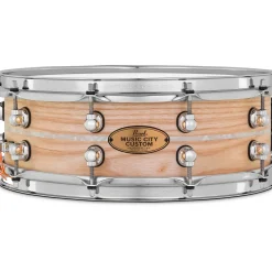 Pearl Music City Custom Solid Shell Snare Ash with Nicotine Marine Inlay 14 x 5 in.