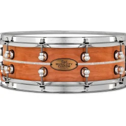 Pearl Music City Custom Solid Shell Snare Cherry with Nicotine Marine Inlay 14 x 5 in.