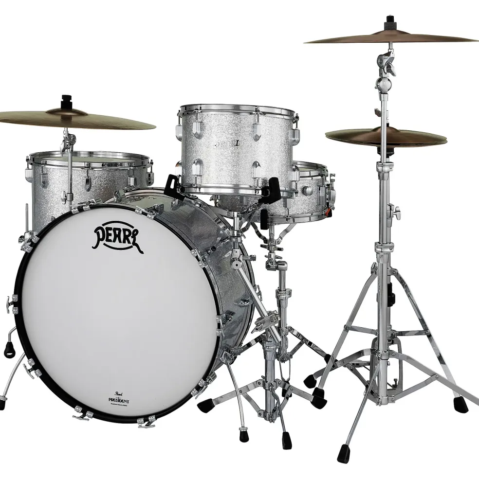 Pearl President Series Deluxe 3-Piece Shell Pack with 24 in. Bass Drum Silver Sparkle