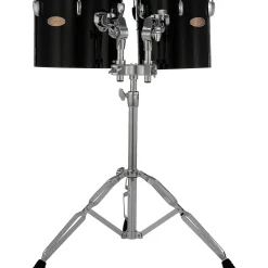 Pearl PTE Concert Series Single Head 10" & 12" Tom Set With BT3 & 7/8" Receiver and T895 Stand 10 x 10 in., 12 x 10 in. Midnight Black