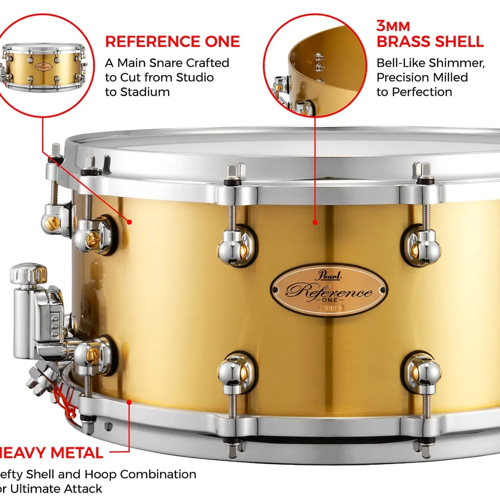 Pearl Reference One 3mm Brass Snare Drum 14 x 6.5 in.
