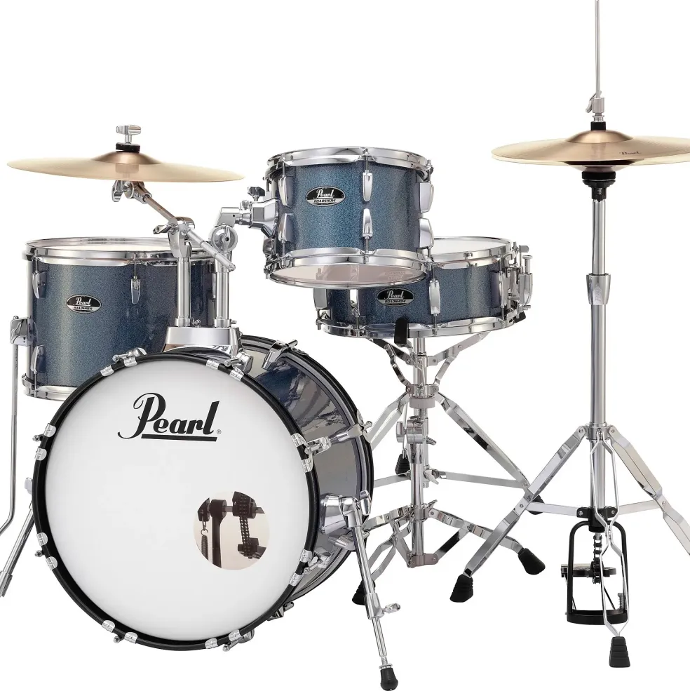 Pearl Roadshow 4-Piece Jazz Drum Set Aqua Blue Glitter
