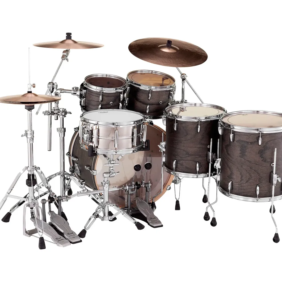 Pearl Session Studio Select 5-Piece Shell Pack With 22" Bass Drum Black Satin Ash