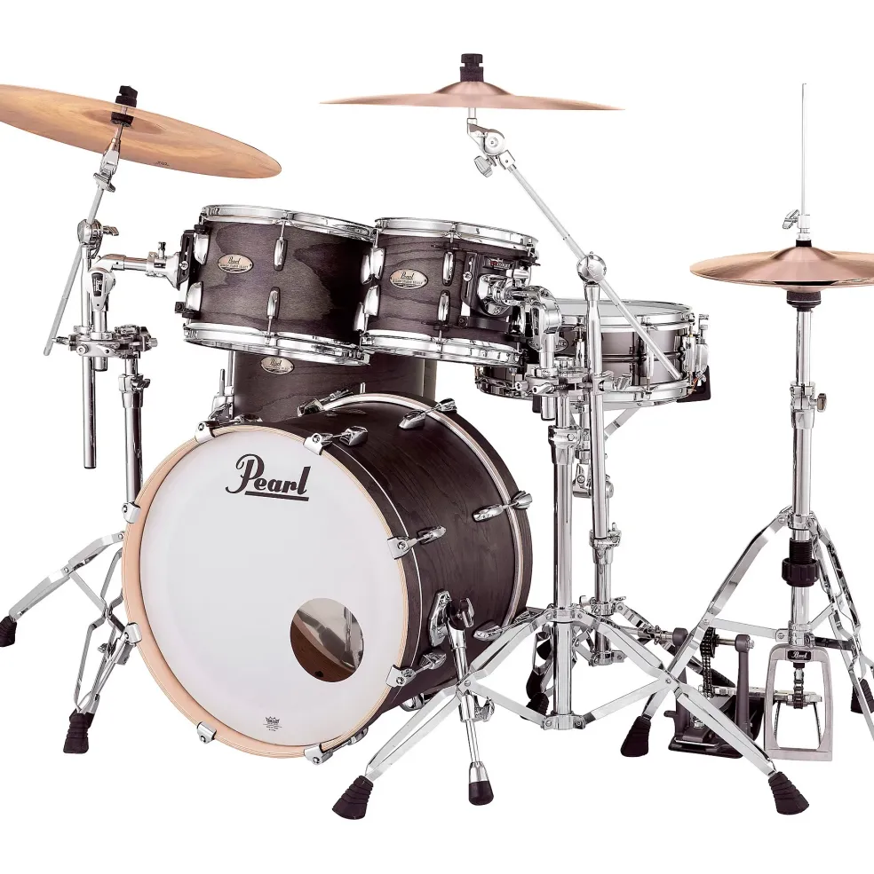 Pearl Session Studio Select 5-Piece Shell Pack With 20" Bass Drum Black Satin Ash