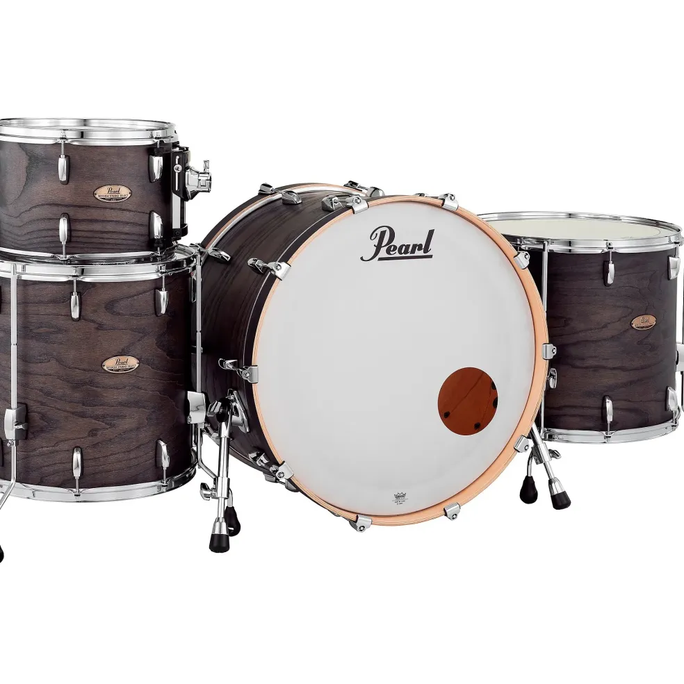 Pearl Session Studio Select 4-Piece Shell Pack With 24" Bass Drum Black Satin Ash