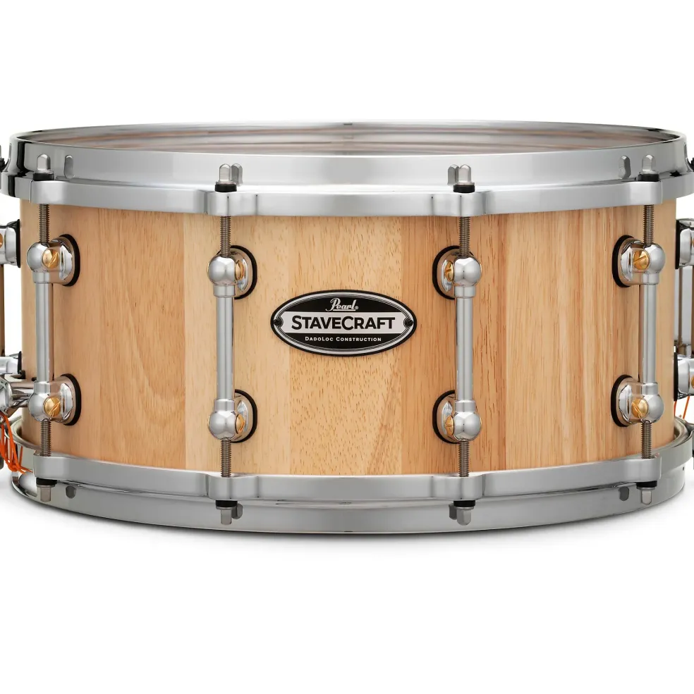 Pearl StaveCraft Thai Oak Snare Drum 14 x 6.5 in. Hand-Rubbed Natural