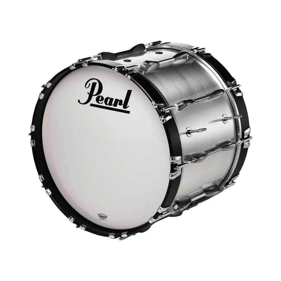 Pearl 22x14 Championship Series Marching Bass Drum Brushed Silver
