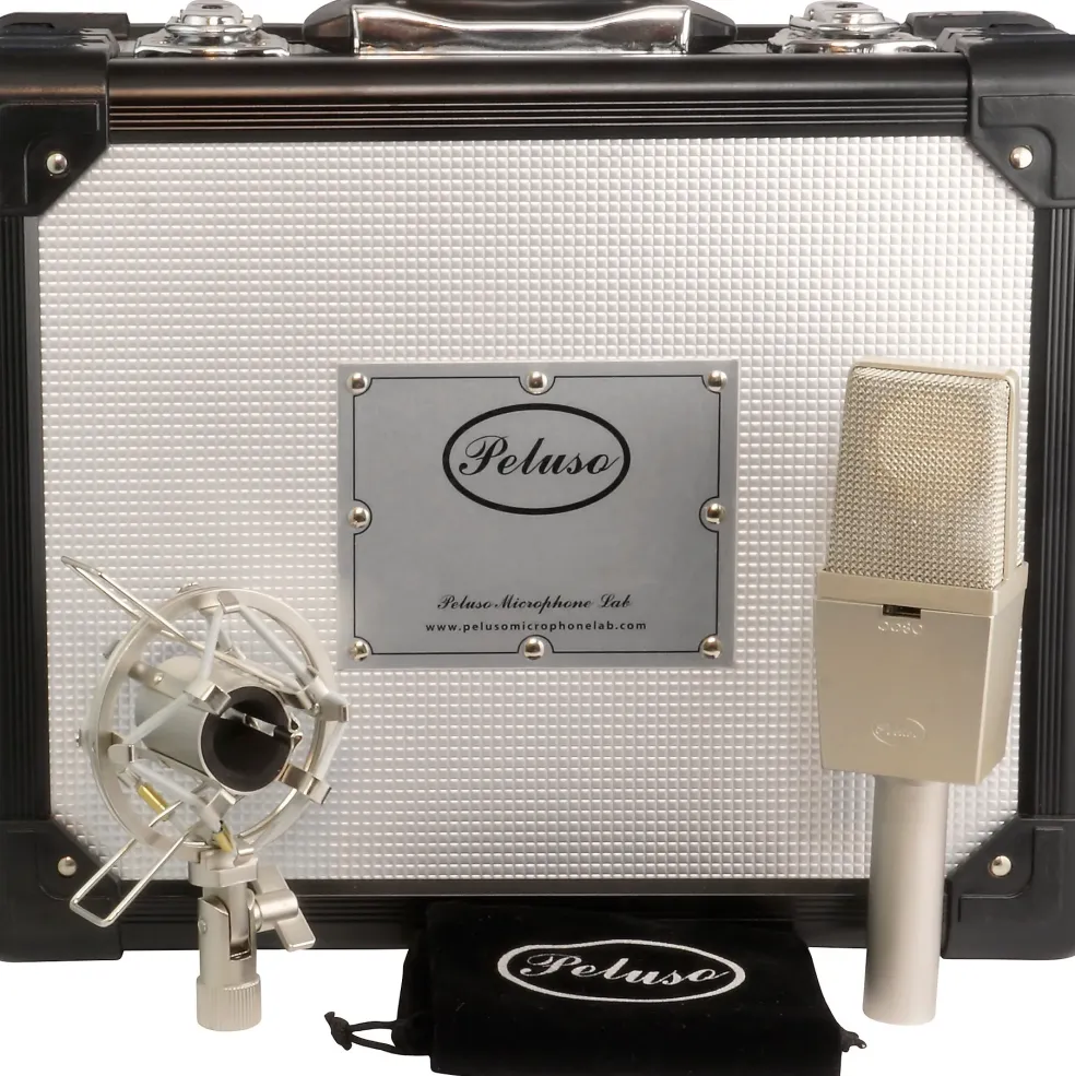 Peluso Microphone Lab P-414 Solid State Large Diaphragm Multi Pattern Condenser Microphone Kit Nickel
