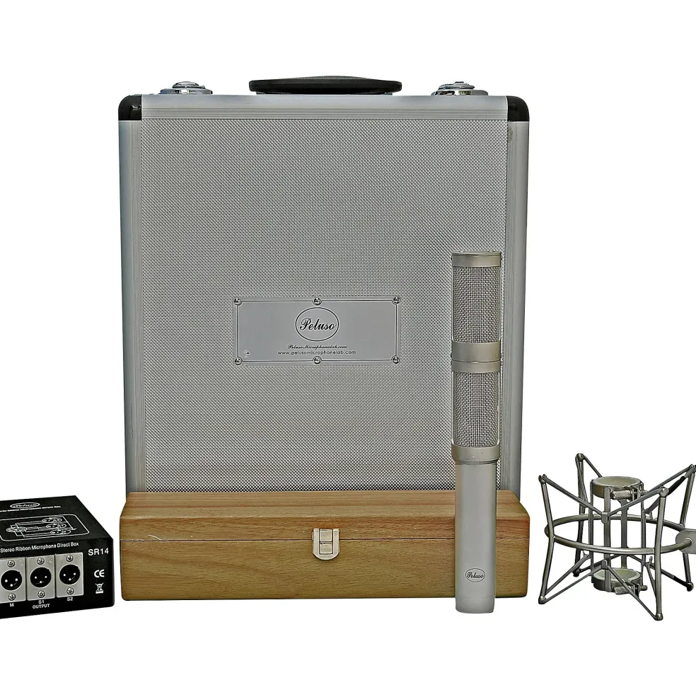 Peluso Microphone Lab SR 14 Stereo Ribbon Microphone Kit Nickel