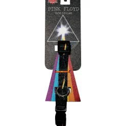 Perri's Pink Floyd Prisms Logo Dog Collar Black Small