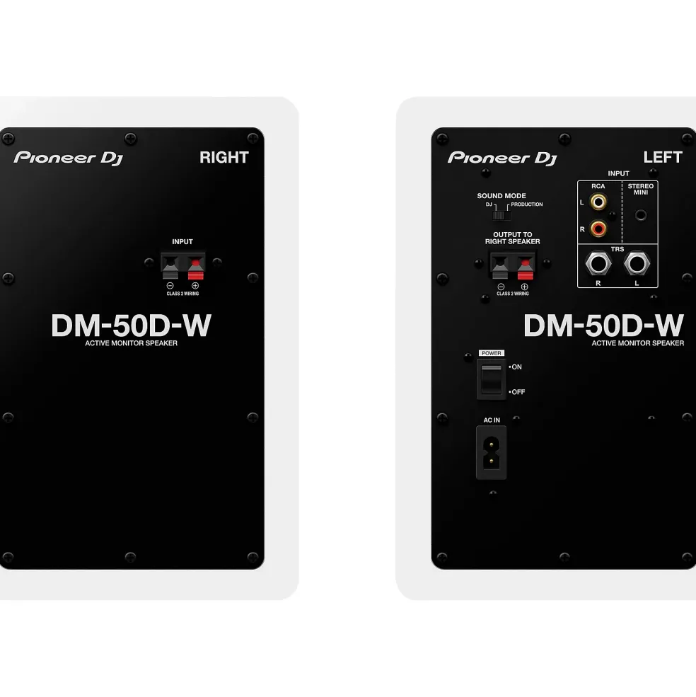 Pioneer DJ DM-50D-W 5" Desktop Monitor System, White