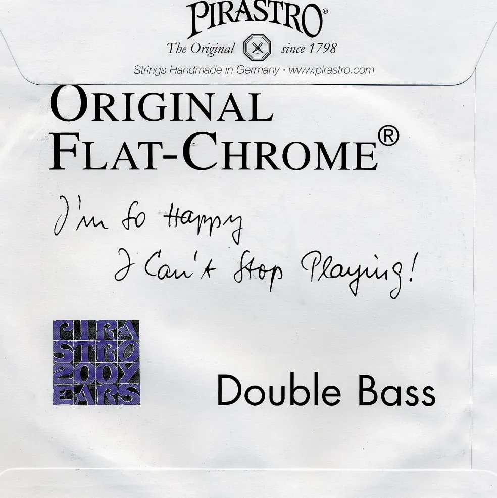 Pirastro Original Flat Chrome Bass Strings Set 3/4 Size