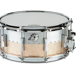 Pork Pie Aluminum Maple Hybrid Snare Drum 14 x 6.5 in. Champagne Sparkle