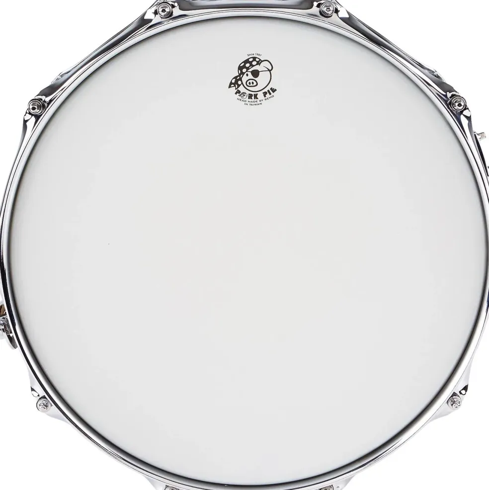 Pork Pie Big Black Brass Snare Drum With Tube Lugs and Chrome Hardware Black 14 x 6.5 in.