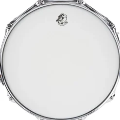 Pork Pie Big Black Brass Snare Drum With Tube Lugs and Chrome Hardware With Protection Racket Case
