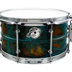 Pork Pie Brass Patina Snare Drum 7 x 13