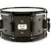 Pork Pie Little Squealer Snare Drum Satin Black Ebony 7 x 13 in.