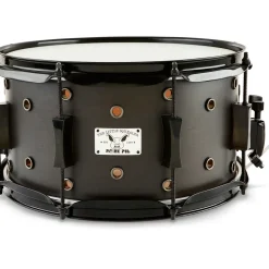 Pork Pie Little Squealer Snare Drum Satin Black Ebony 7 x 13 in.