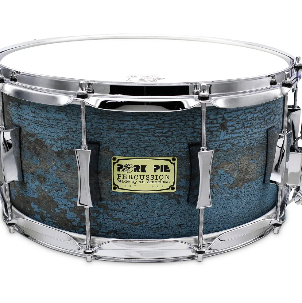 Pork Pie Weathered Barn Blue Snare Drum 14 x 7 in.