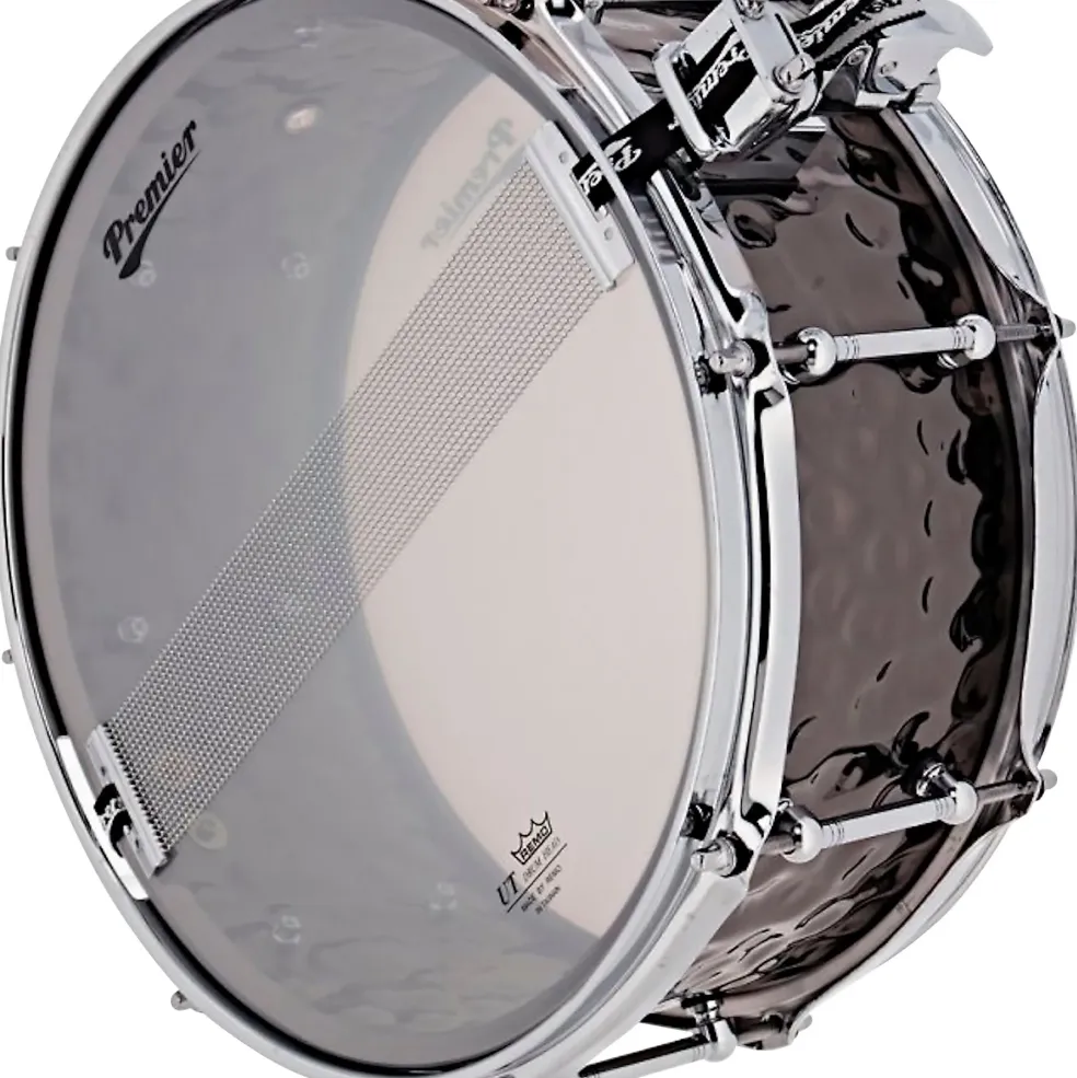 Premier Beatmaker Hammered Brass Snare Drum 13 x 5.5 in. Black Chrome