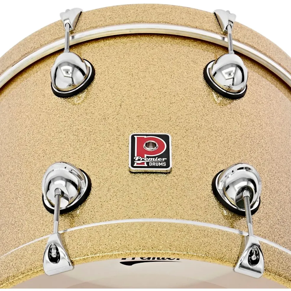 Premier Genista Heritage Birch 3-Piece Shell Pack With 18" Bass Drum Gold Sparkle