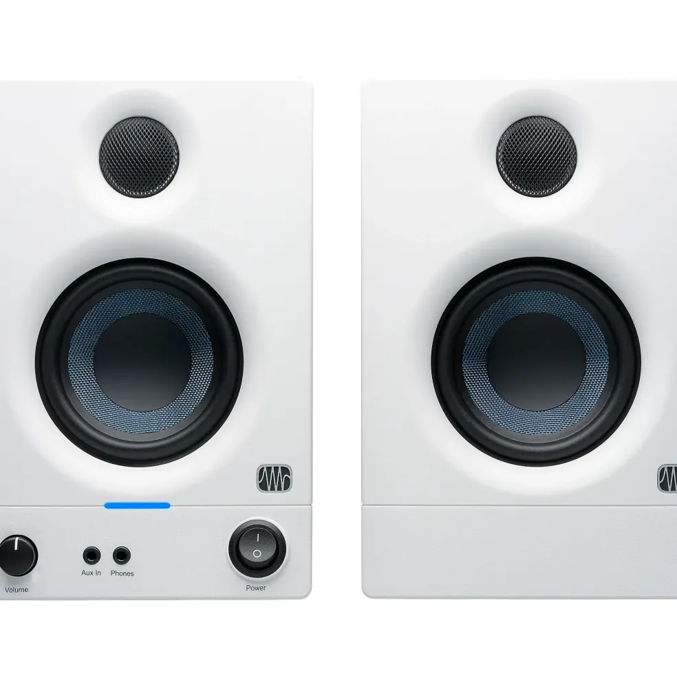 PreSonus Eris 2nd Generation 3.5" Powered Studio Monitors, Limited White
