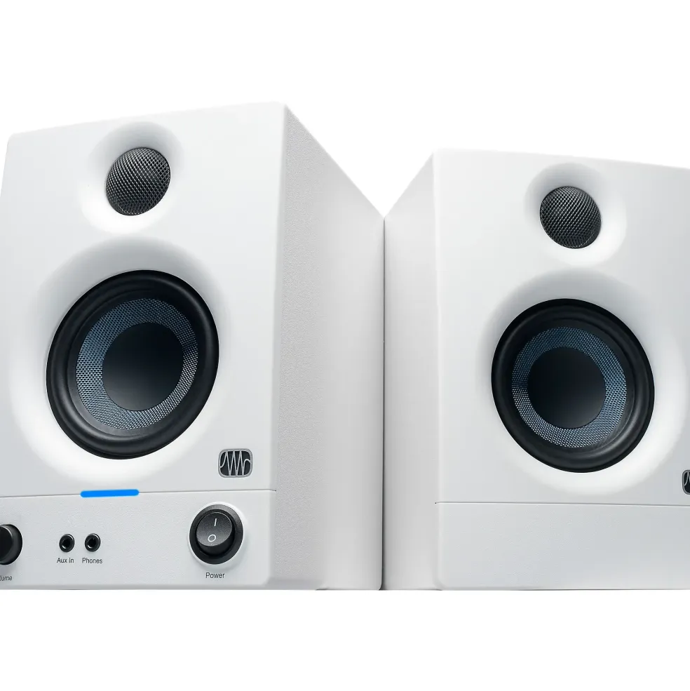 PreSonus Eris 2nd Generation 3.5" Powered Studio Monitors, Limited White