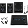 PreSonus Quantum ES2 Audio Interface with Eris 2nd Gen Studio Monitor Pair & SUB8BT (Cables & Stands Included)