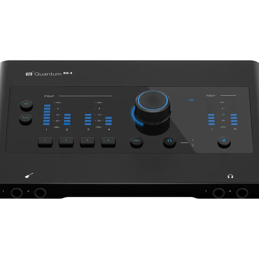 PreSonus Quantum ES4 Audio Interface with Eris 2nd Gen Studio Monitor Pair & SUB8BT (Cables & Stands Included)