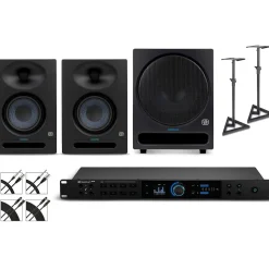 PreSonus Quantum HD8 Audio Interface with Eris 2nd Gen 5" Studio Monitor Pair & SUB10 (Stands & Cables Included)