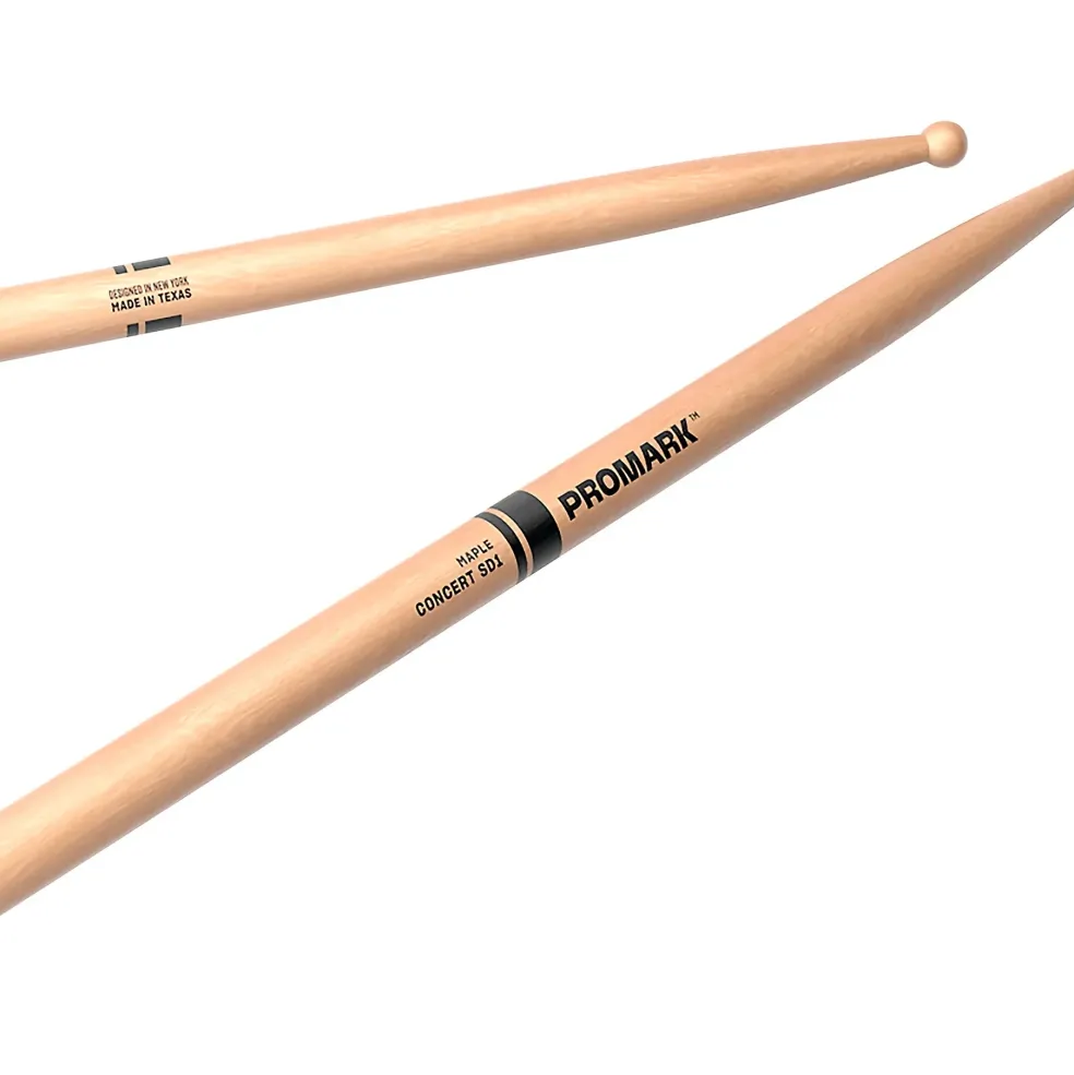 Promark Concert SD1 Maple Drum Sticks 3/8 Inch Maple Wood Tip