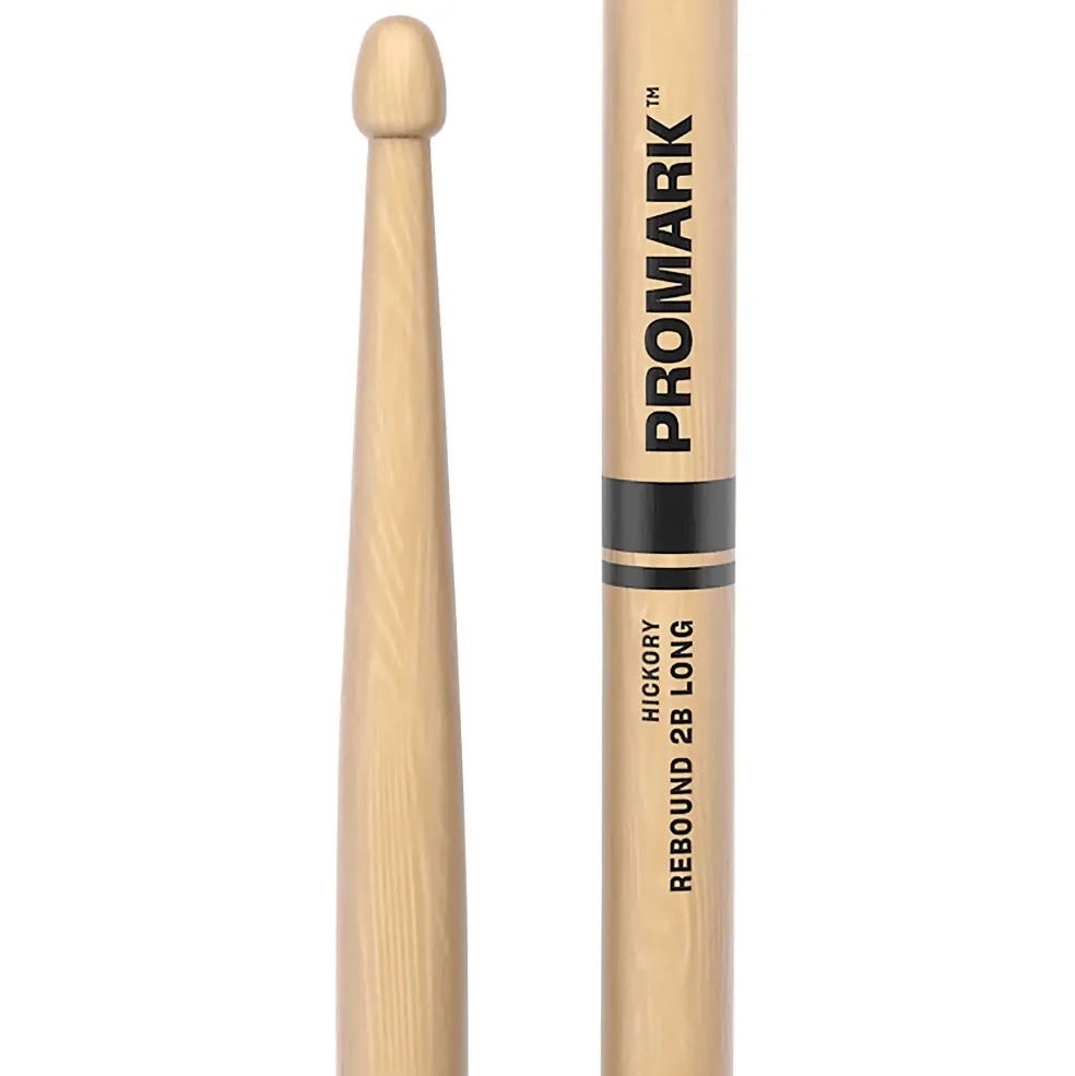 Promark Rebound Long Hickory Drum Stick 2B Wood