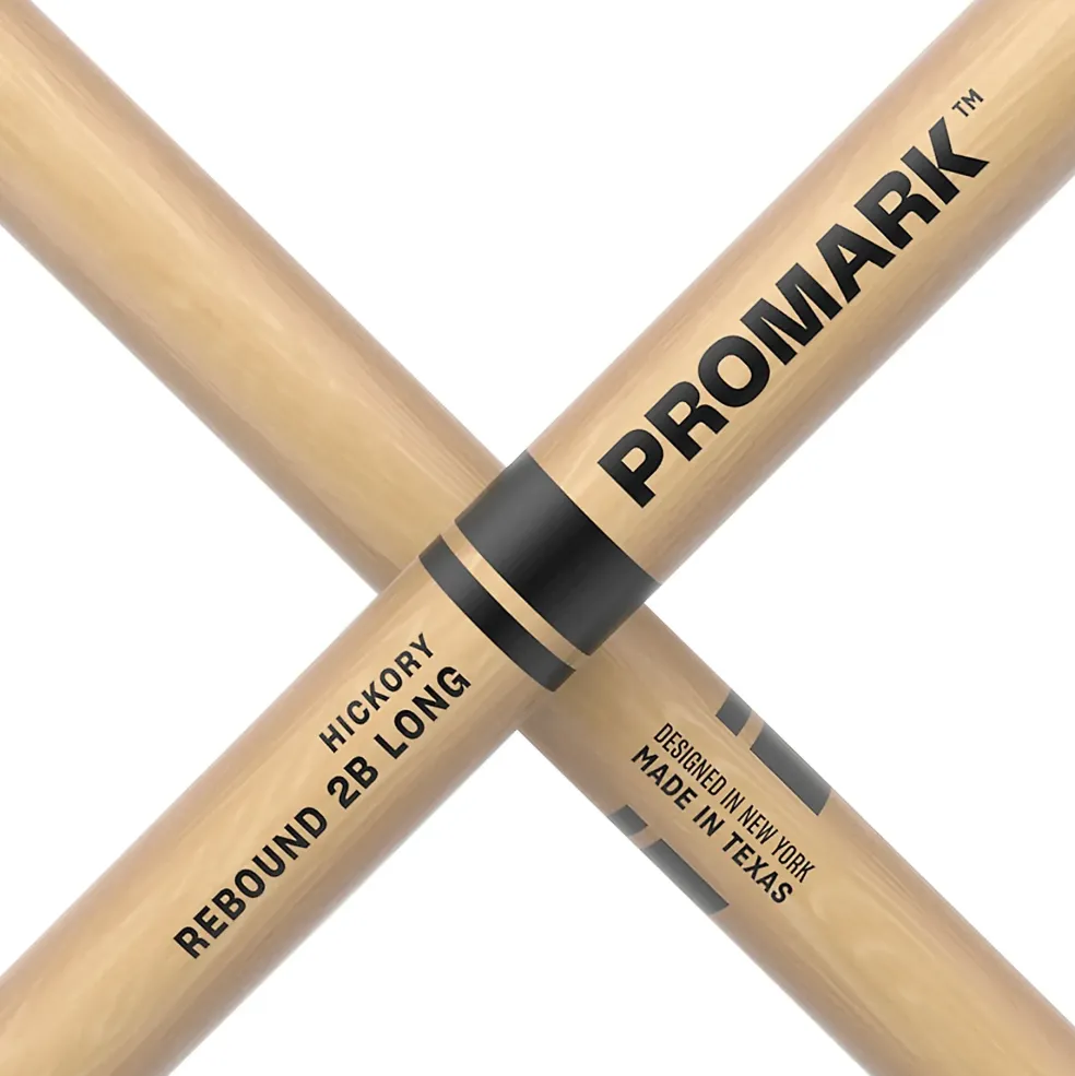 Promark Rebound Long Hickory Drum Stick 2B Wood