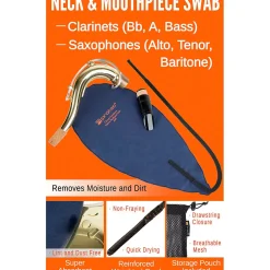 Protec Clarinet / Saxophone Neck and Body Cleaning Swab